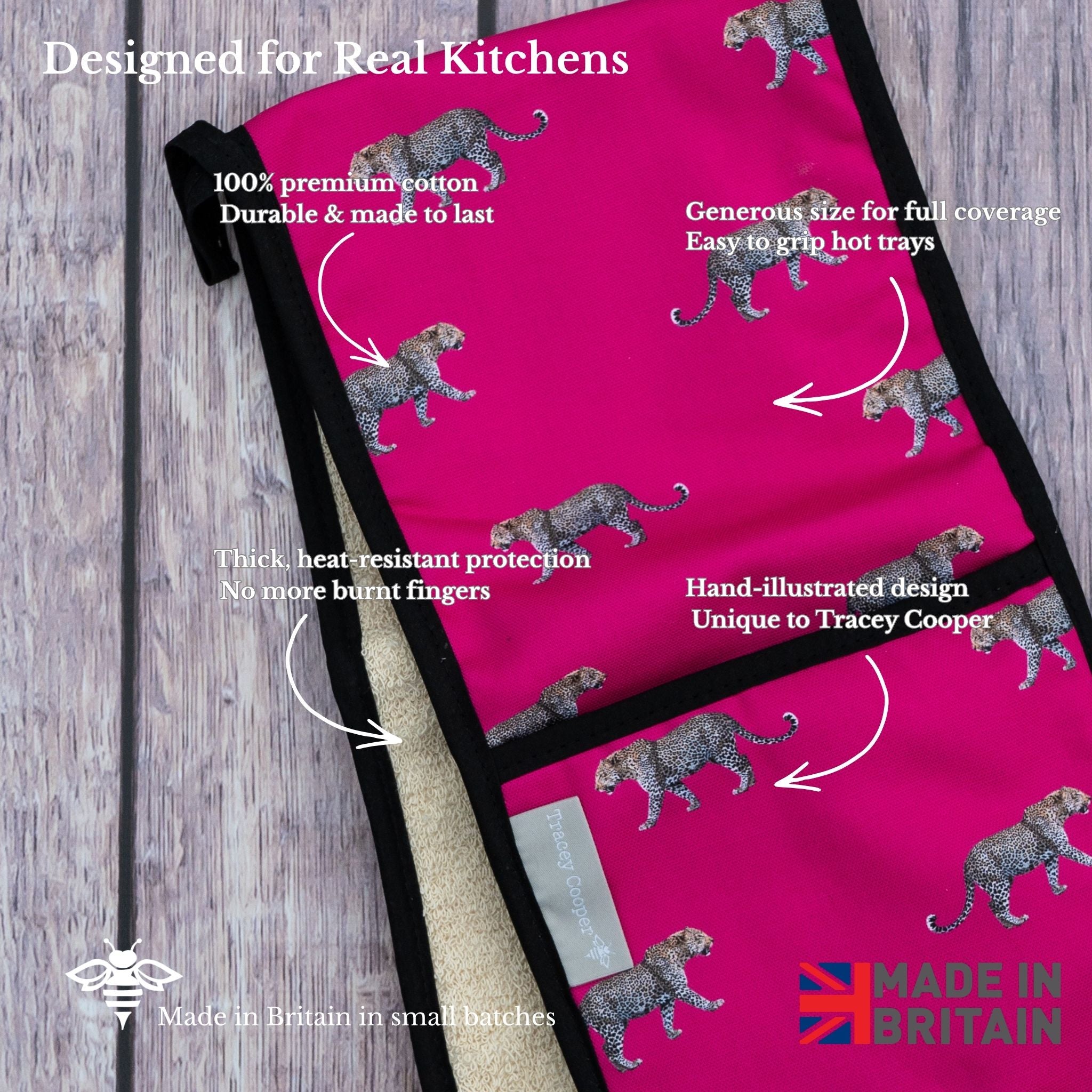 Leopard Double Oven Glove