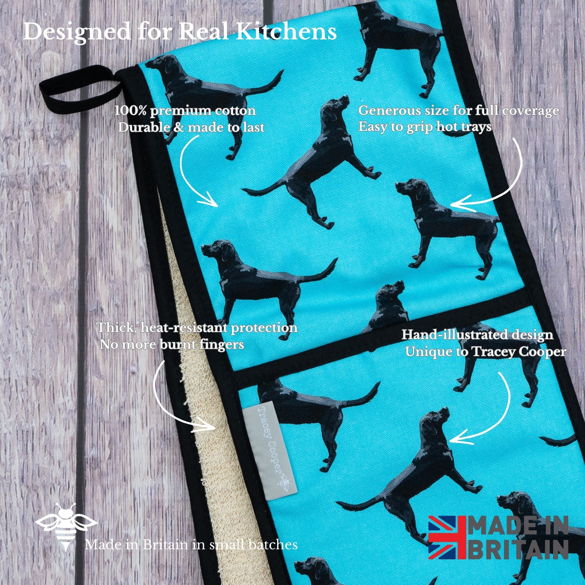 Black Labrador Oven Glove