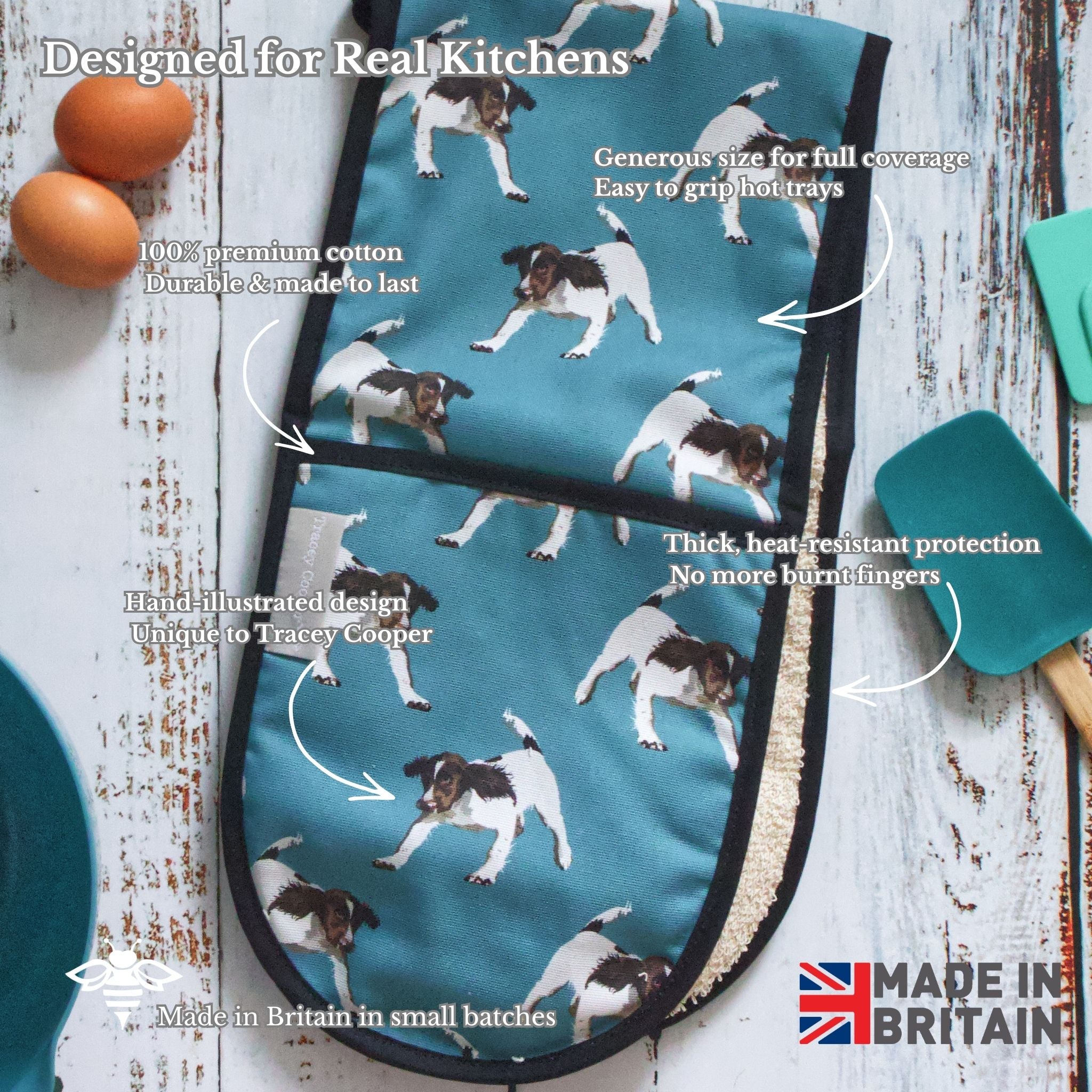 Springer Spaniel Double Oven Glove