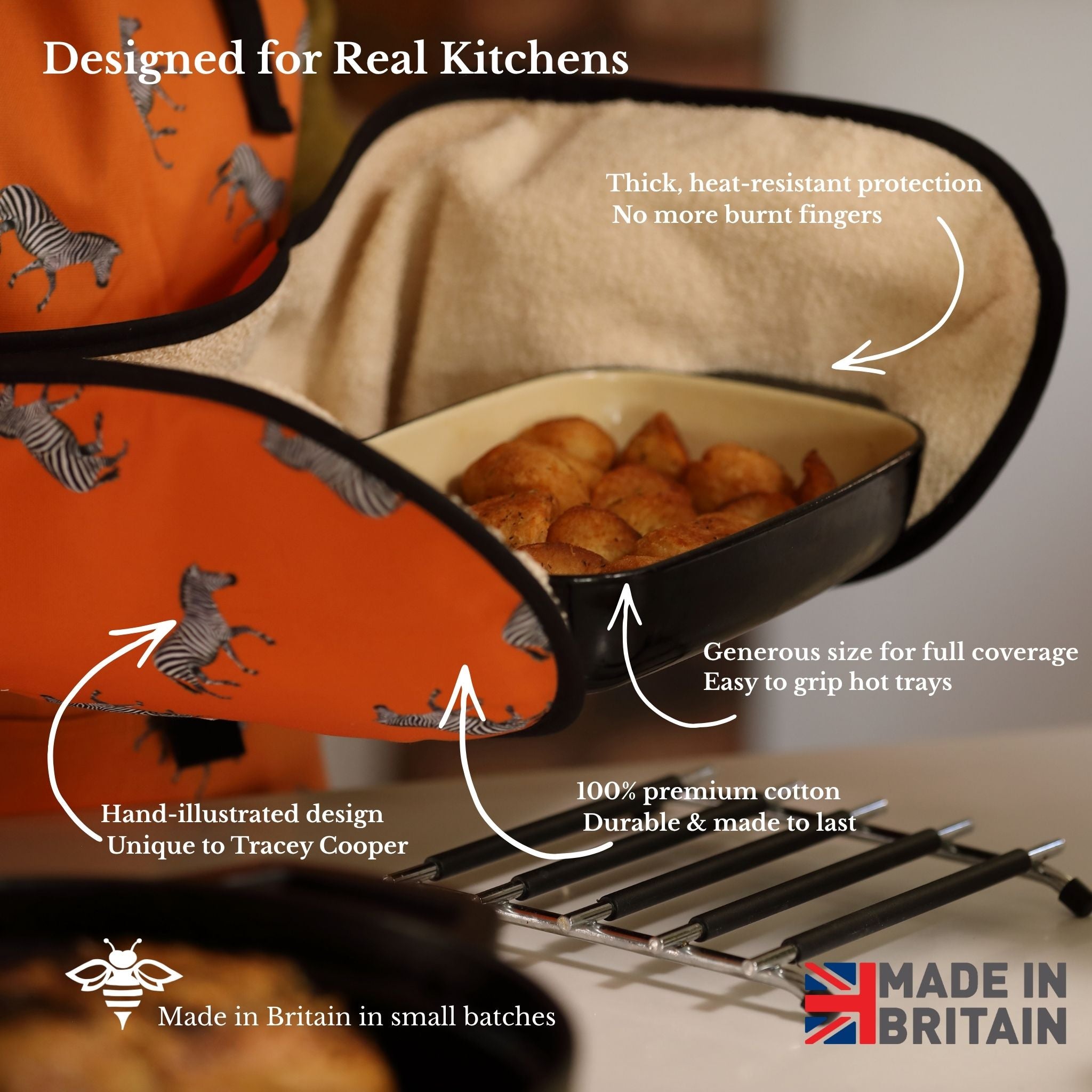 Zebra Double Oven Glove