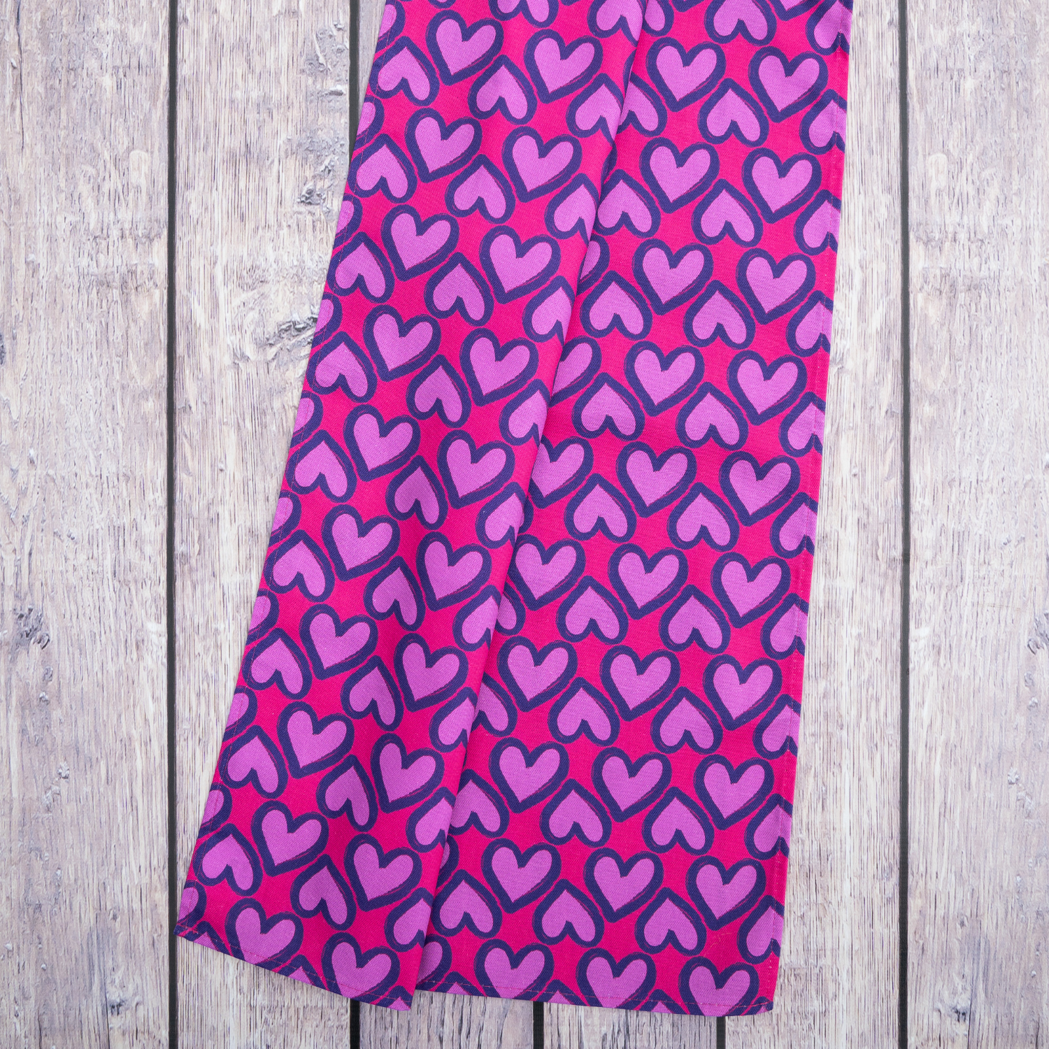 Heart Tea Towel in Pink