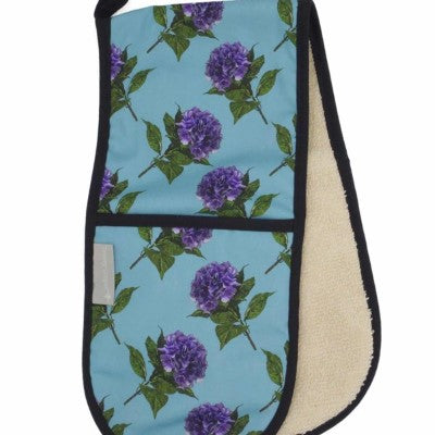 Hydrangea Double Oven Gloves | Tracey Cooper