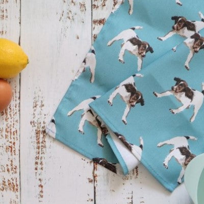 Springer Spaniel Tea Towel – British Made Cotton Kitchen Towel