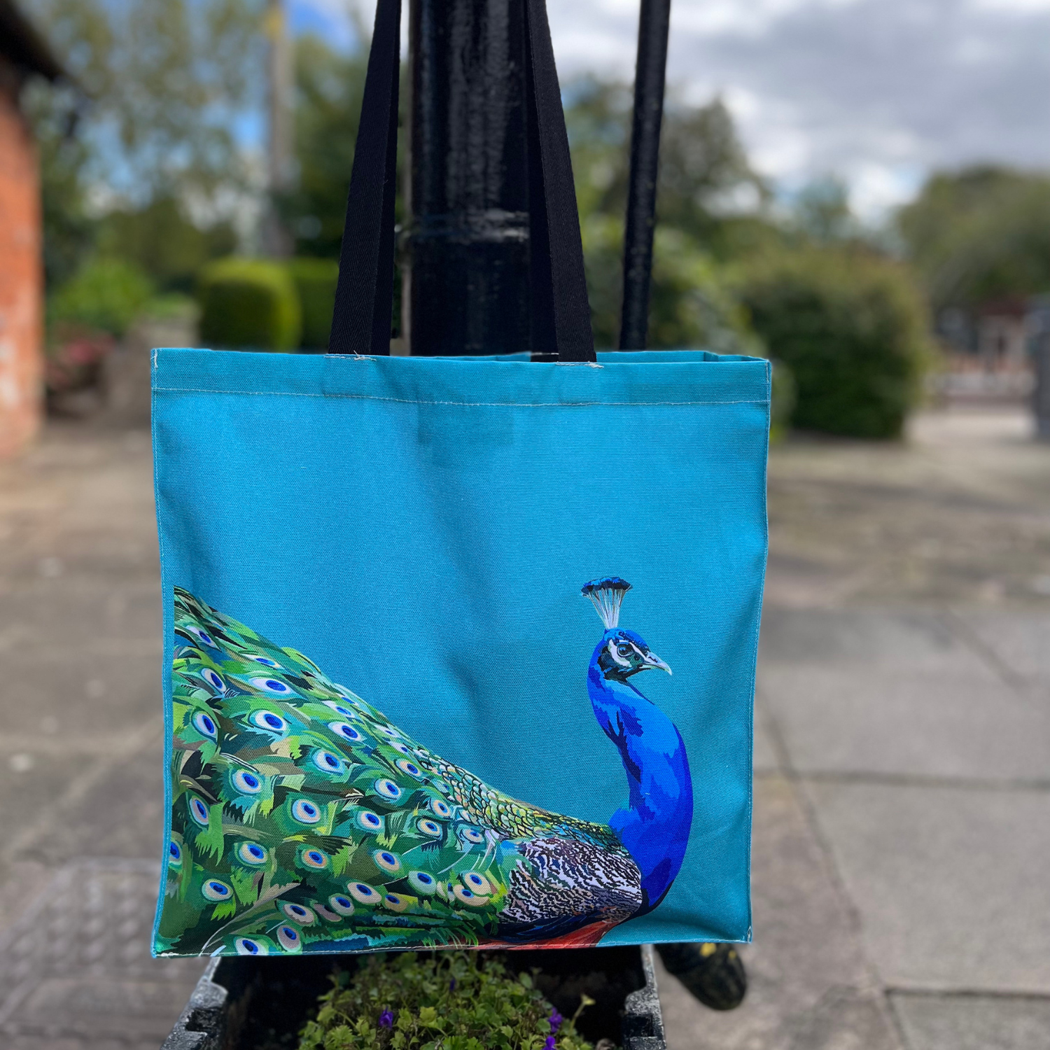 peacock design tote