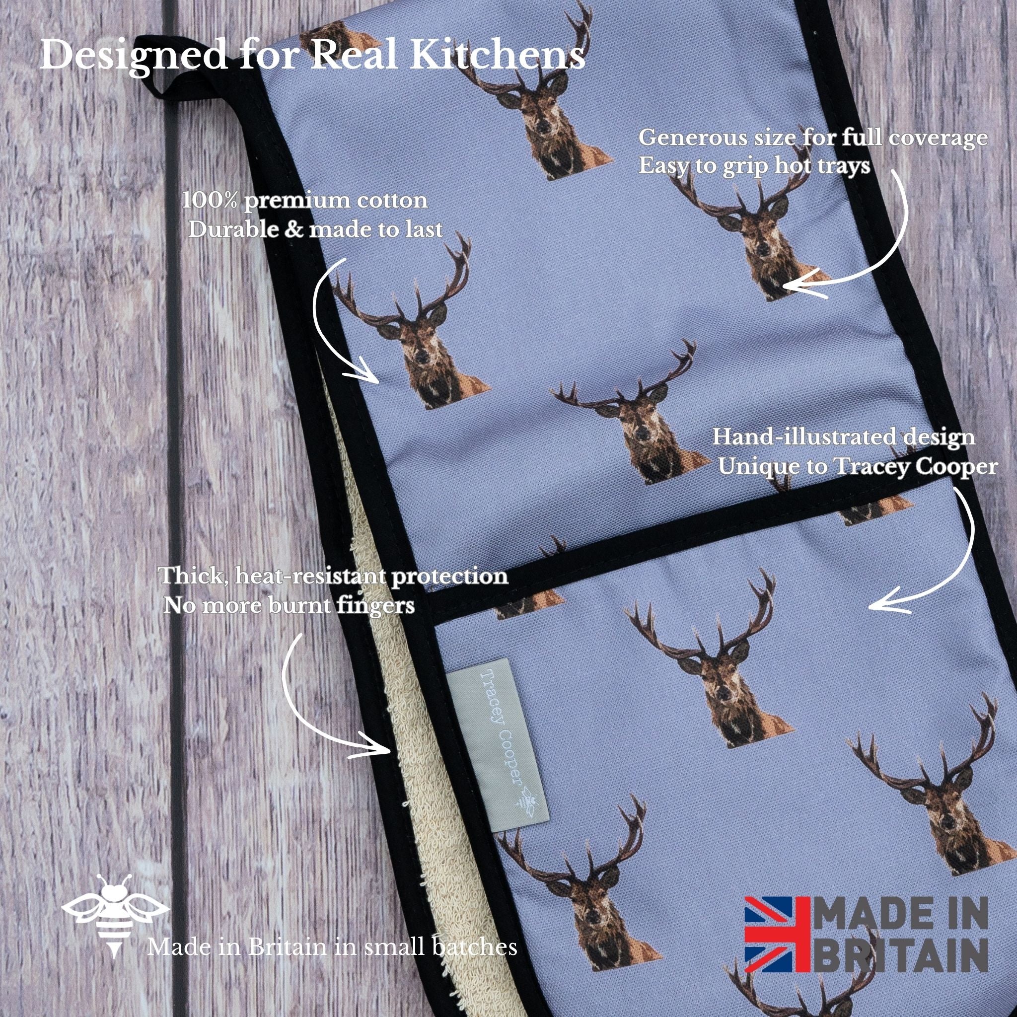 Stag Double Oven Glove | Tracey Cooper