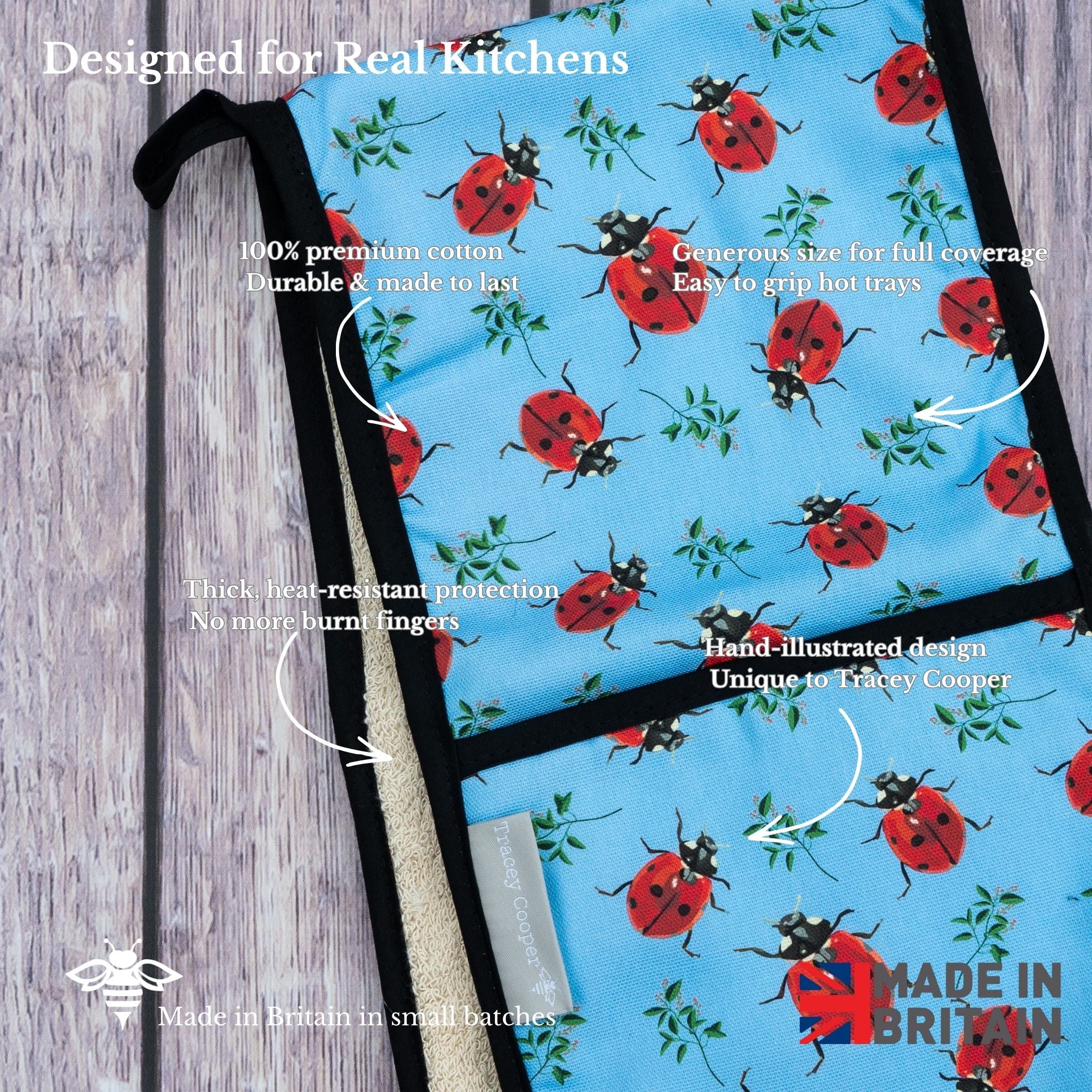 Ladybird Double Oven Glove
