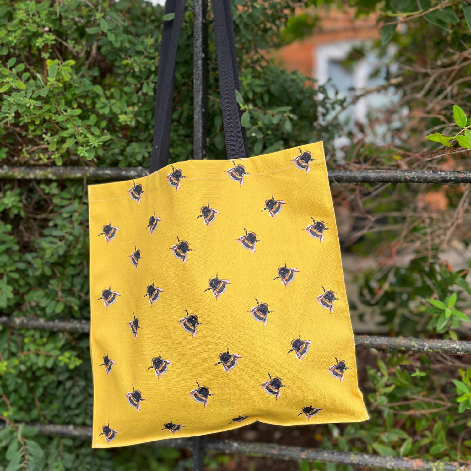 Eco-friendly illustrated bee shopper bag