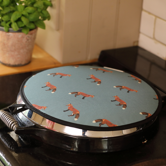 British countryside fox hob cover made in the UK