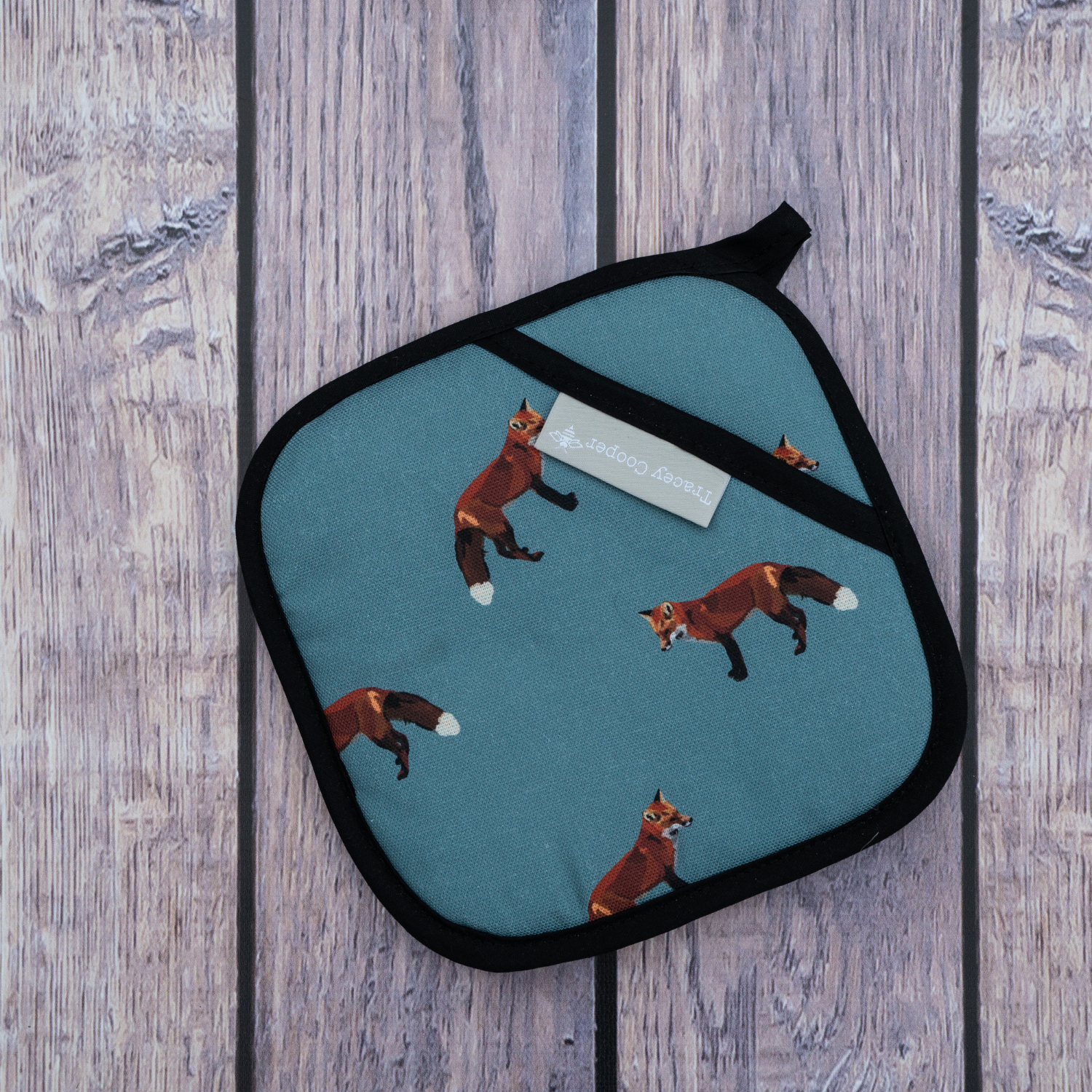 Fox pot grab British made kitchen linen