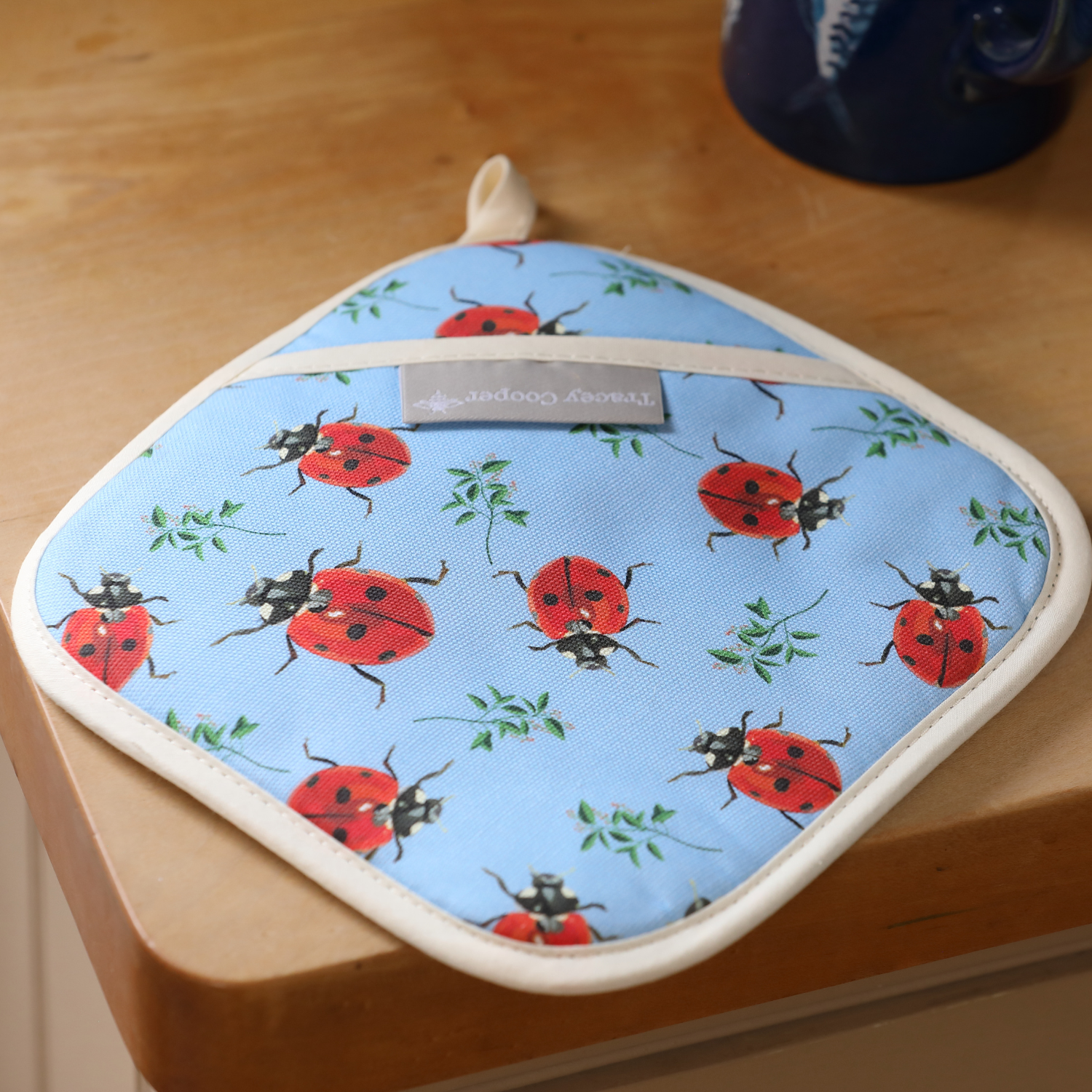 Ladybird pot grab British made kitchen linen