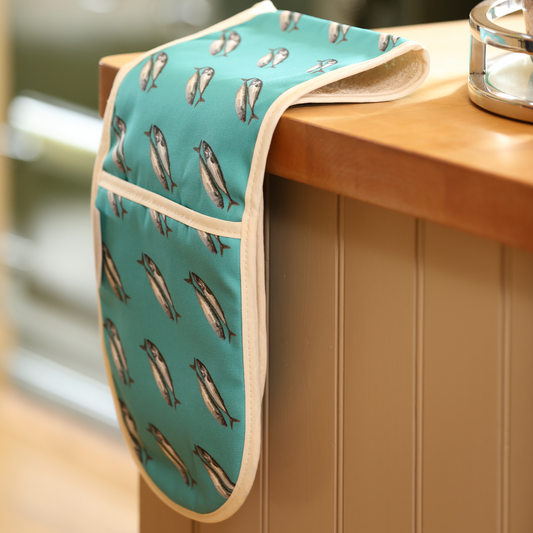 Mackerel Double Oven Glove | Tracey Cooper