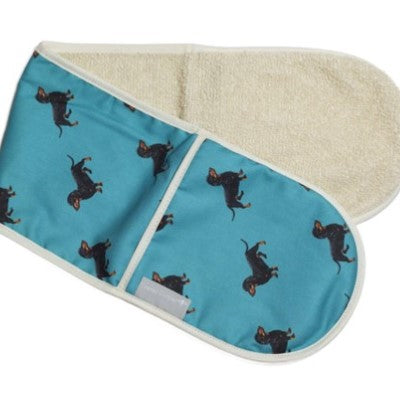 SausageDog Double Oven Glove (Teal)