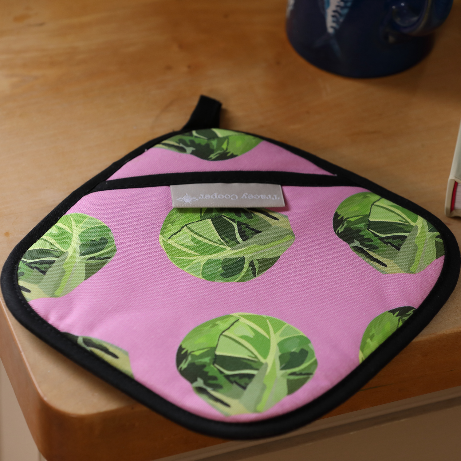 Sprout pot grab British made kitchen linen