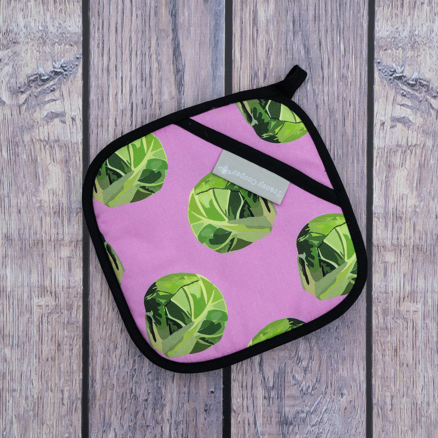 Hand illustrated sprout pot grab pink background