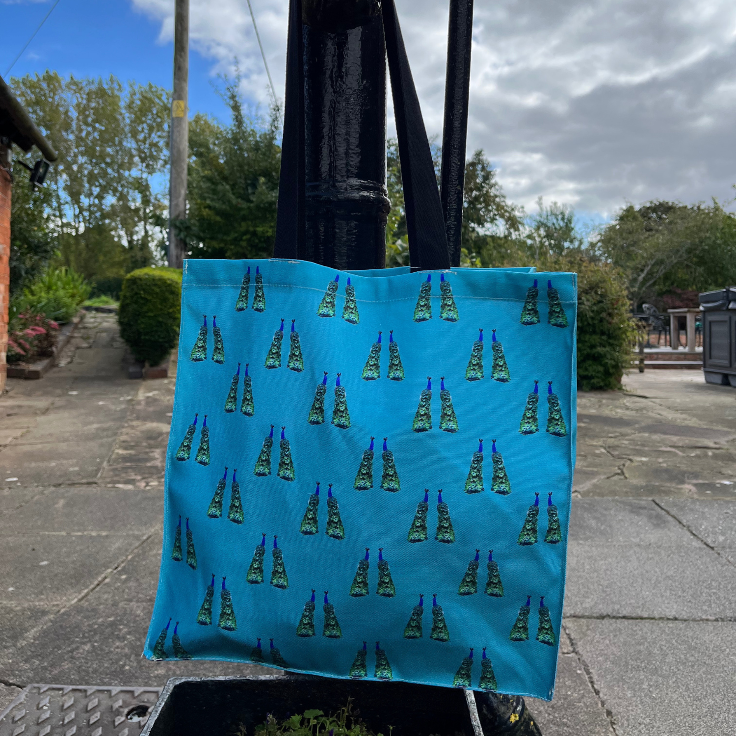 peacock design tote
