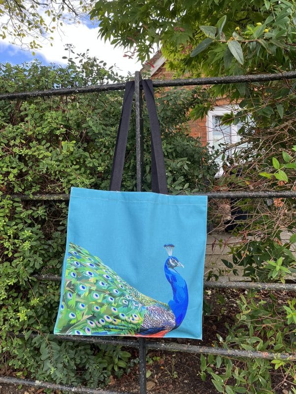 Peacock Tote Bag Front 2